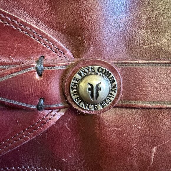 Frye Molly Button Tall Boot in Redwood - size: US 7.5 B - (3470638) - Picture 3 of 7